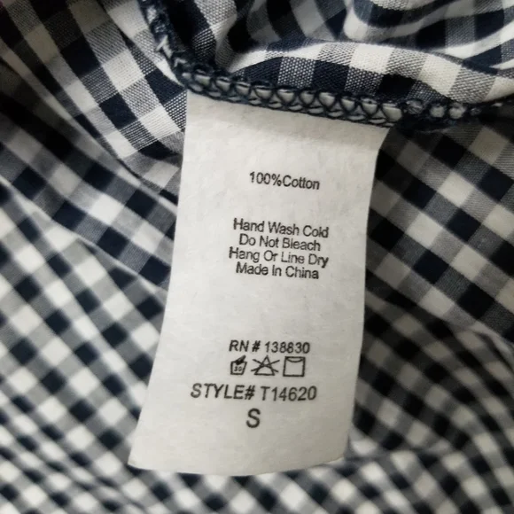 Mickey & Joey gingham off shoulder top siz… - Picture 2 of 5